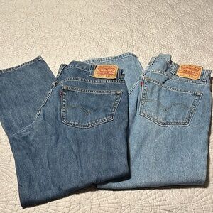 Levi's Men's 512 Slim Fit Jeans (2 Pair in Dark and Light Blue), EUC, Size 38X30